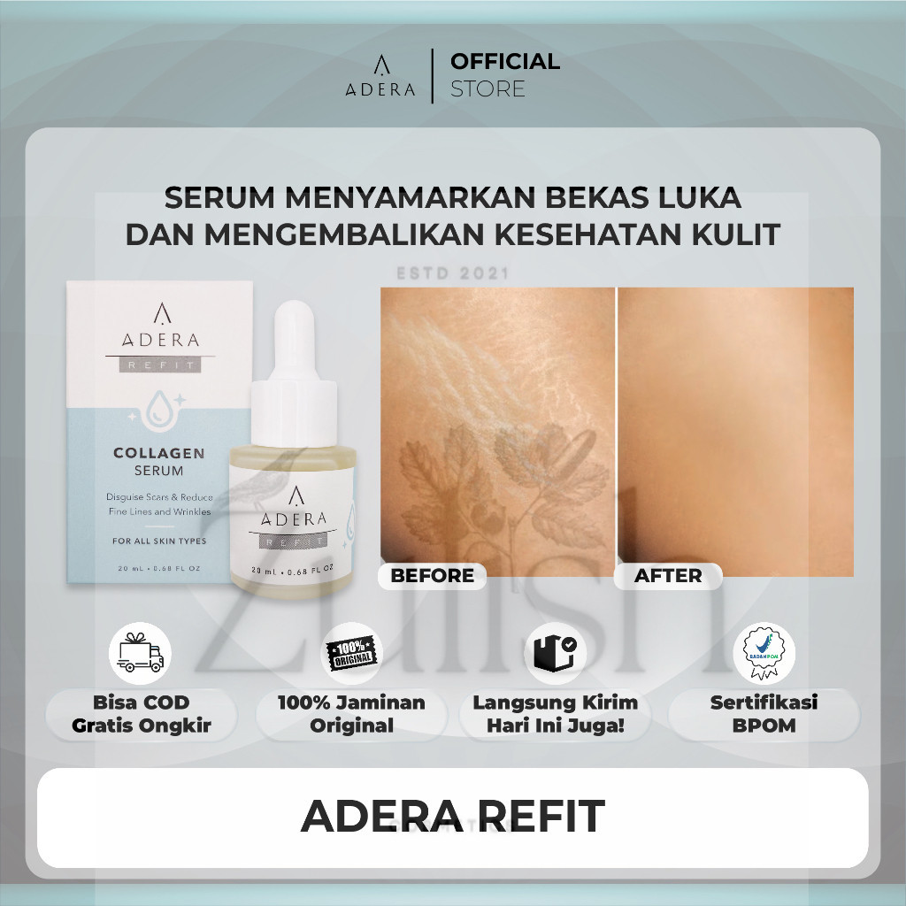 Skincare Paket PAKET BUNDLING Collagen Serum Adera- Refit Menyamarkan Bekas Luka dan Mengembalikan Kesehatan Kulit Sudah Bpom Bergaransi Asli