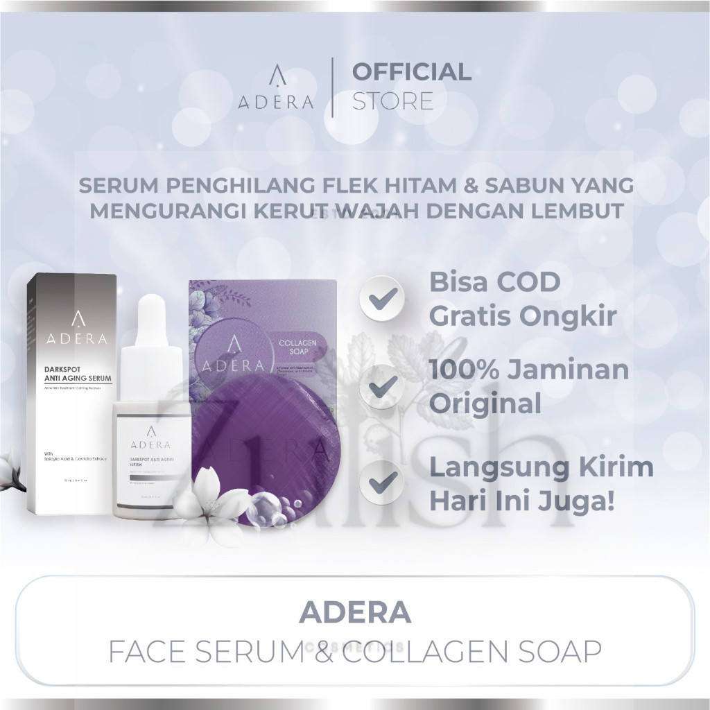 Skincare Paket Paket Adera- Darkspot Serum Wajah Glowing Putih Bersih Bebas Keriput Kusam Flek Hitam Sudah Bpom Bergaransi Asli