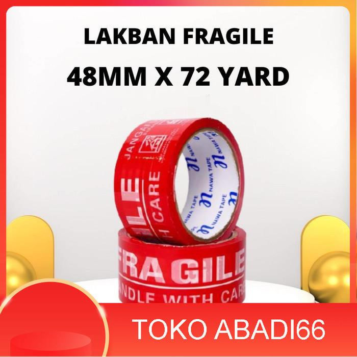 

Nawa Tape Lakban OPP Fragile Tape Kemasan 1 Slop
