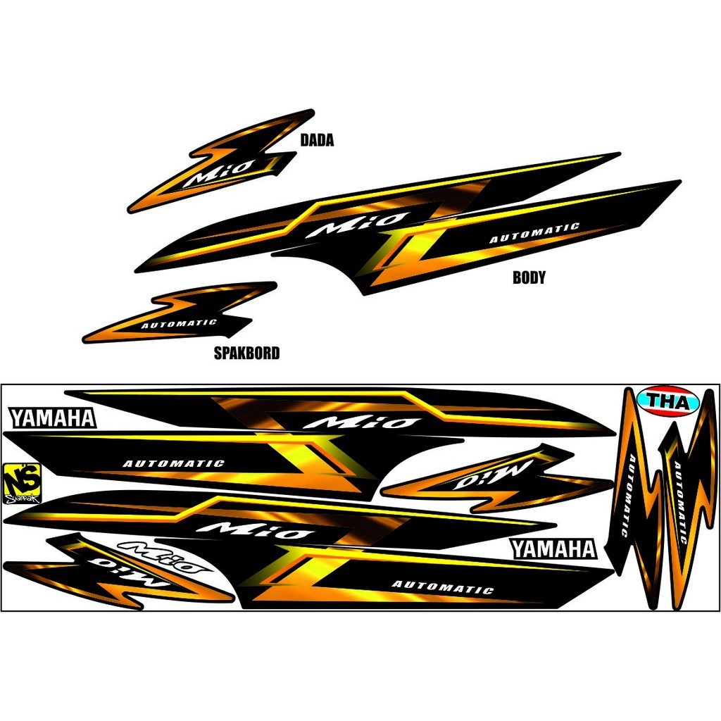 COD/ VARIASI STRIPING MIO SPORTY MIO SMILE STRIPING ART STICKER