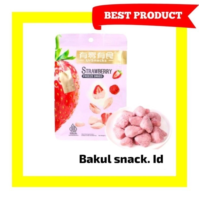 

KERIPIK STRAWBERRY HALAL / KRIPIK BUAH STROBERI / URSNACKS DRIED FRUIT