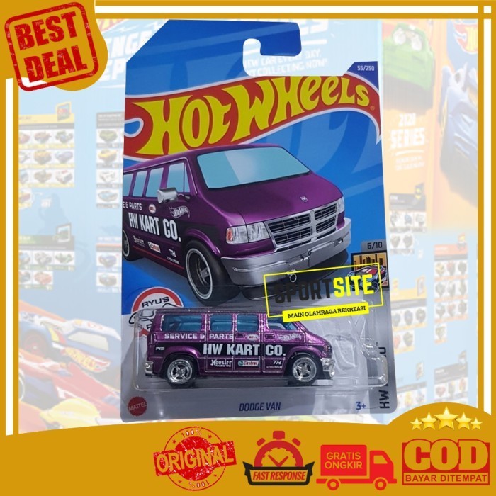 Hot Wheels Dodge Van Ungu HW Kart Super Treasure Hunt Diecast Original -KA67