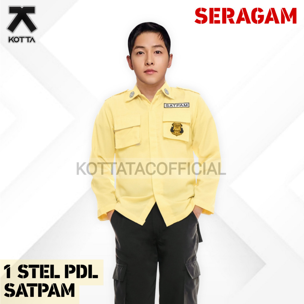 BAJU SERAGAM SETELAN PDL SATPAM KREM SERAGAM PDH SUS SATPAM CREAM SATU SET STEL TERBARU 024 SERAGAM 