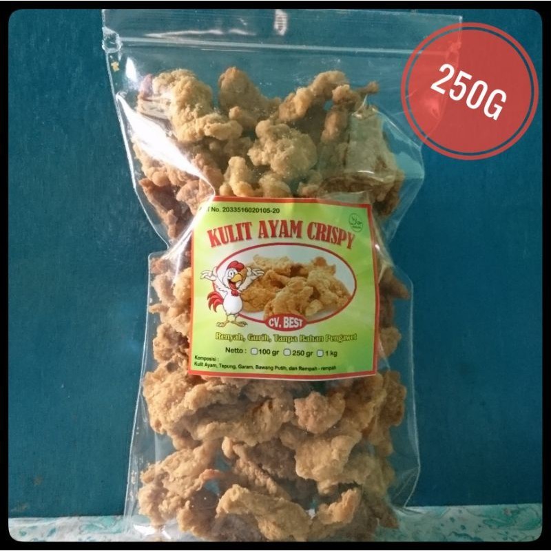 

Kulit Ayam Crispy 250gr enak dan gurih