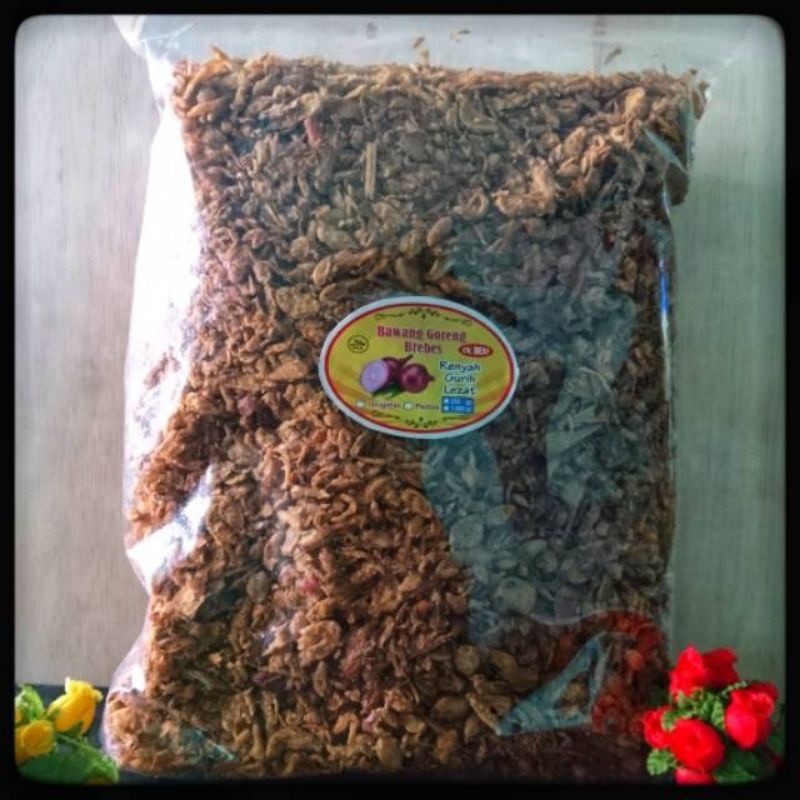 

Bawang goreng brebes asli 1kg non msg dan pengawet