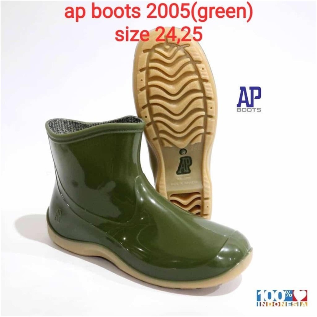 Sale Sepatu Boots Pendek AP Boots 2005 hijau wanita 23-25