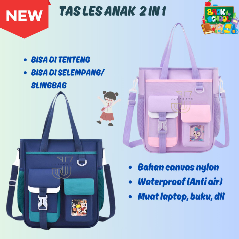 Tas les anak perempuan TK SD / Tas selempang sekolah / Totebag anak laki-laki