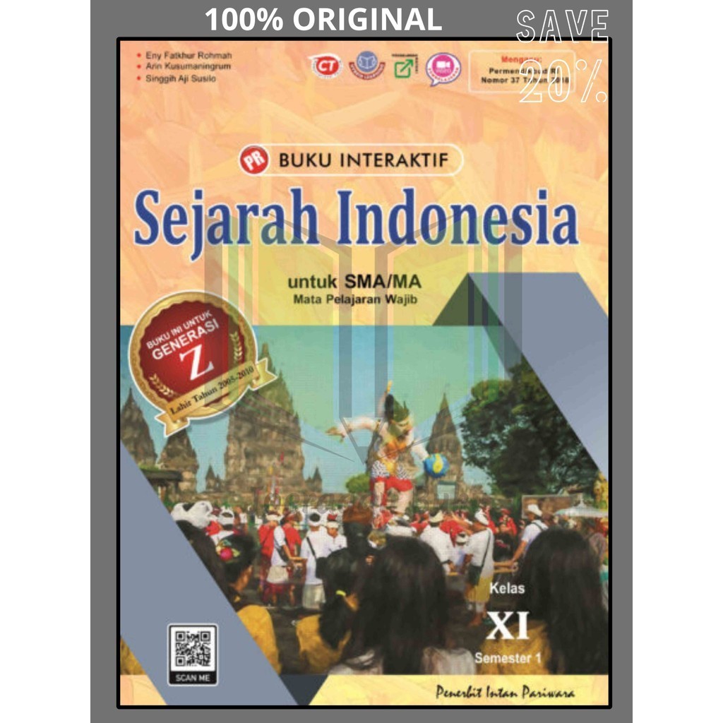 Buku Pr/Lks Sejarah Indonesia K13 SMA/MA Kelas 11/XI Semester 1  Intan pariwara Tahun 2024 Terbaru