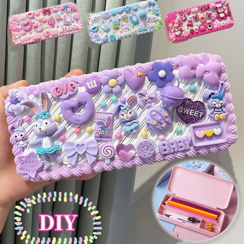

DIY Cream Clay Pencil Case / Mendekor Pencilcase / Kotak Alat Tulis Buatan Tangan Anak-anak Kotak Alat Tulis / Tempat Pensil Pola Kartun
