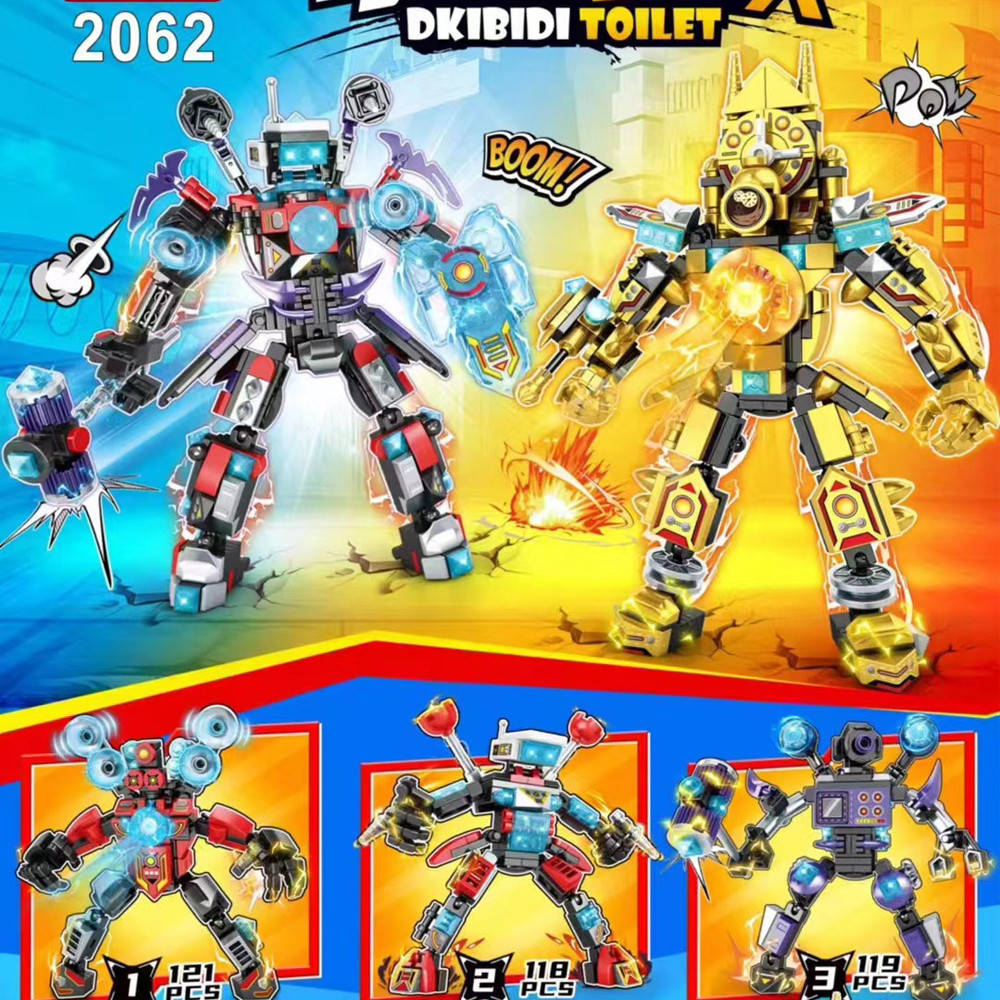 Lego Skibidi Toilet 2062/ Mainan Lego Skibidi toilet audio monitor Monitor Model Building Block Main