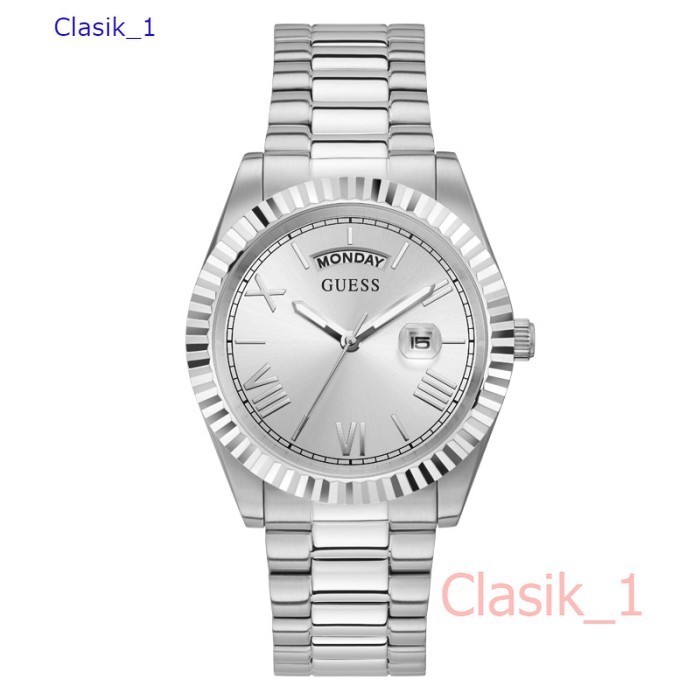 Original 100%!! GUESS GW0265G6  CONNOISSEUR Jam Tangan Pria  Silver