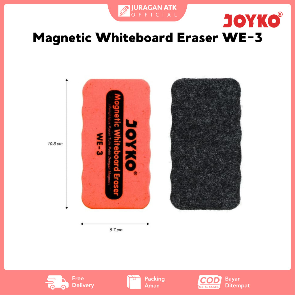 

Magnetic Whiteboard Eraser Joyko WE-3 / Penghapus Papan Tulis Putih Dengan Magnet Joyko WE-3