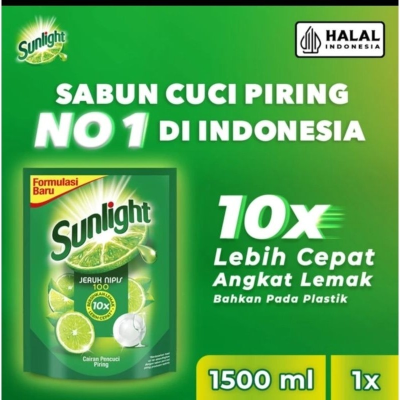 Sunlight Jeruk Nipis Refill - 1500ml