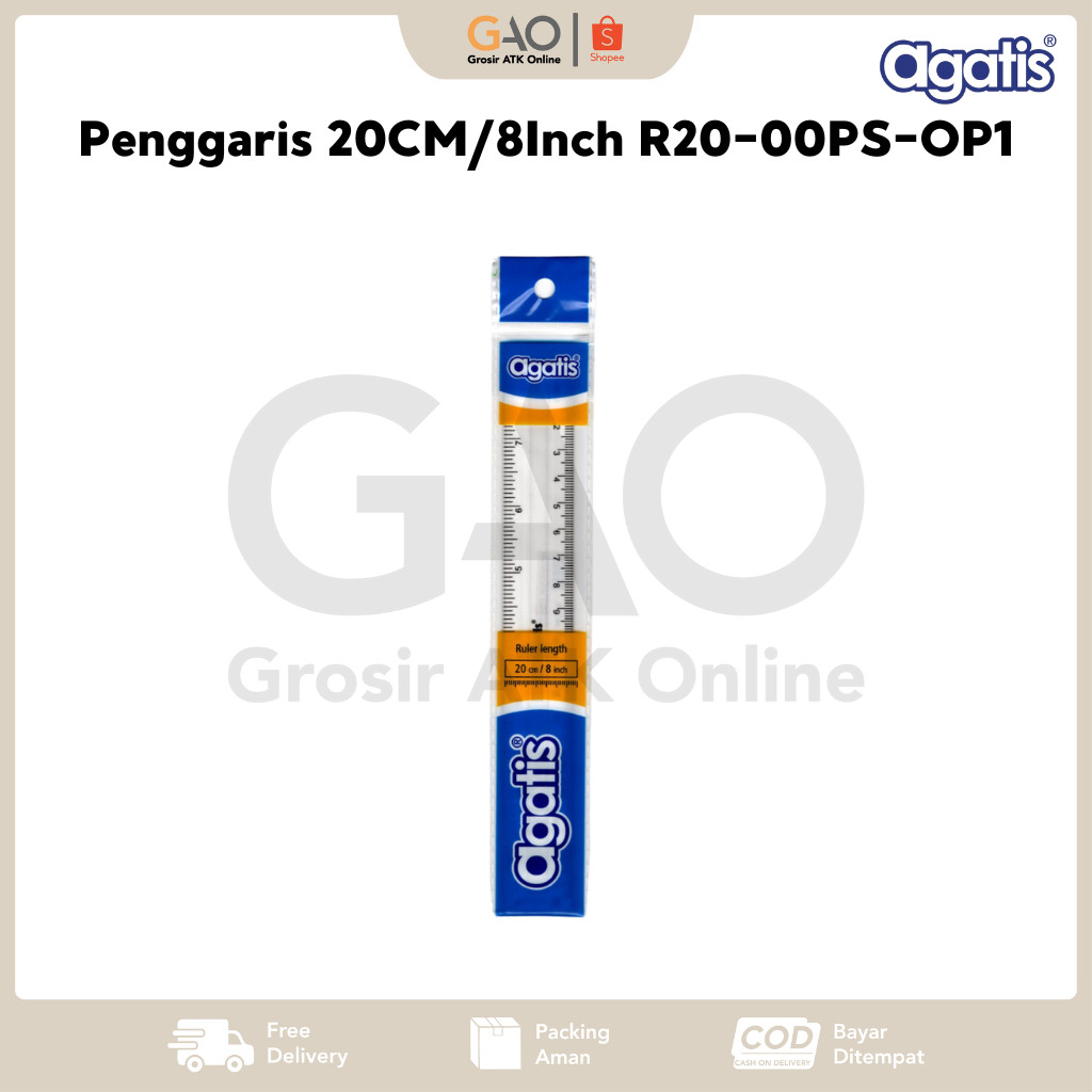

Penggaris Agatis 20CM/8Inch R20-00PS-OP1