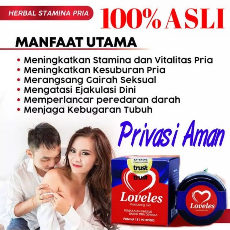 NEW ASLI loveles ASLI original 100% bentrap loveless smoothing gel kesehatan obat kuat herbal tahan 