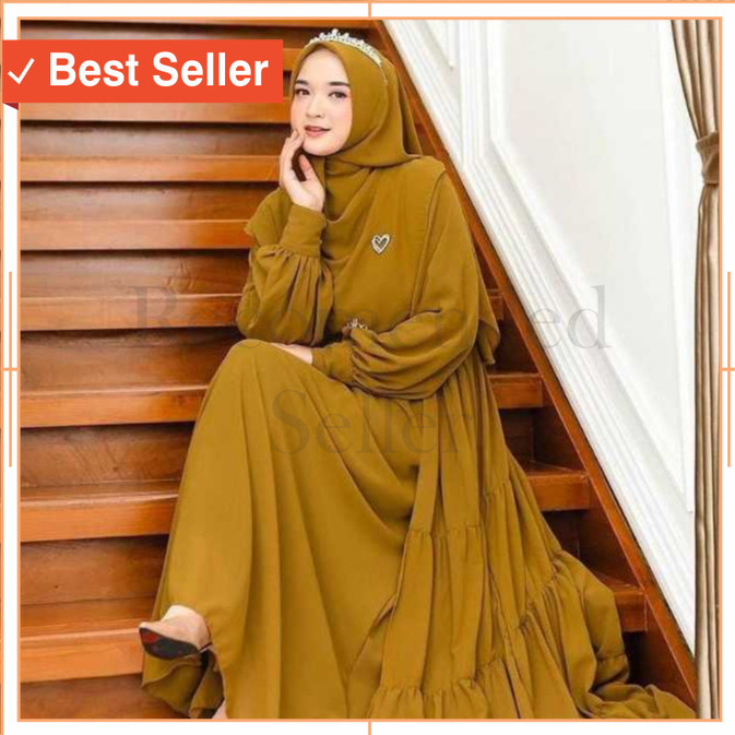 Abaya Muslim Murah Baju Lebaran Premium kekinian / Real picks Abaya turkey putri hitam Cherie Abaya 
