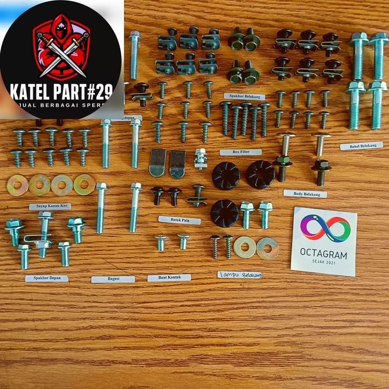 Gratis Ongkir Baut motor supra fit new/ Baut Body Motor Supra Fit New Full Set