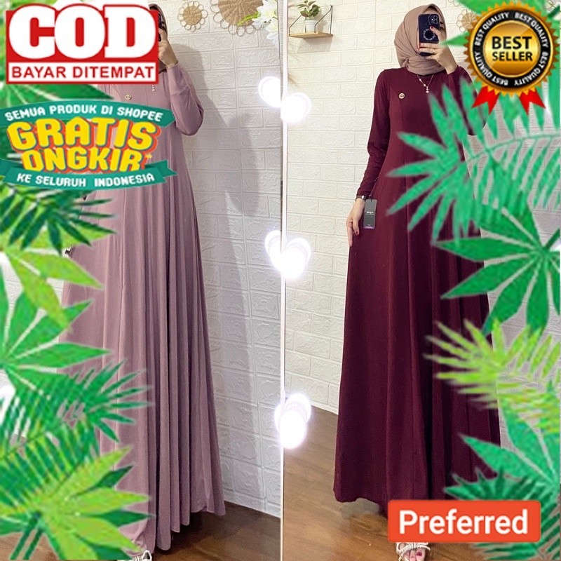 Gamis Nada - Gamis Jersey Korea - Gamis Polos Premium Original by:irnanda// OUTFIT STYLE RAMADHAN 20