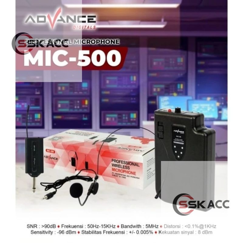 ADVANCE MIC.WIRELESS MIC 500 MIC CLIP ON /MICROPHONE MIC CALL CENTER SSKACC-KOMPUTER