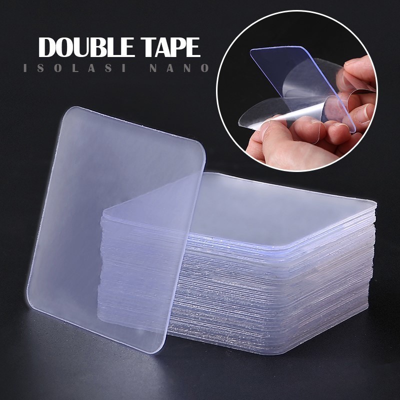 

HBS Nano Double Tape Bentuk Persegi Kotak Solatip Double Tip Tempel Dinding Kuat Serbaguna