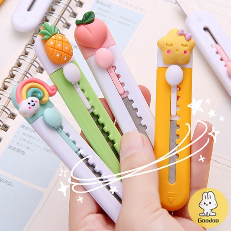 

Pisau seni portabel yang lucu kartun kreatif pembuka surat pembuka kurir mini pemotong kertas kantor - GOOD pembuka kertas kantor