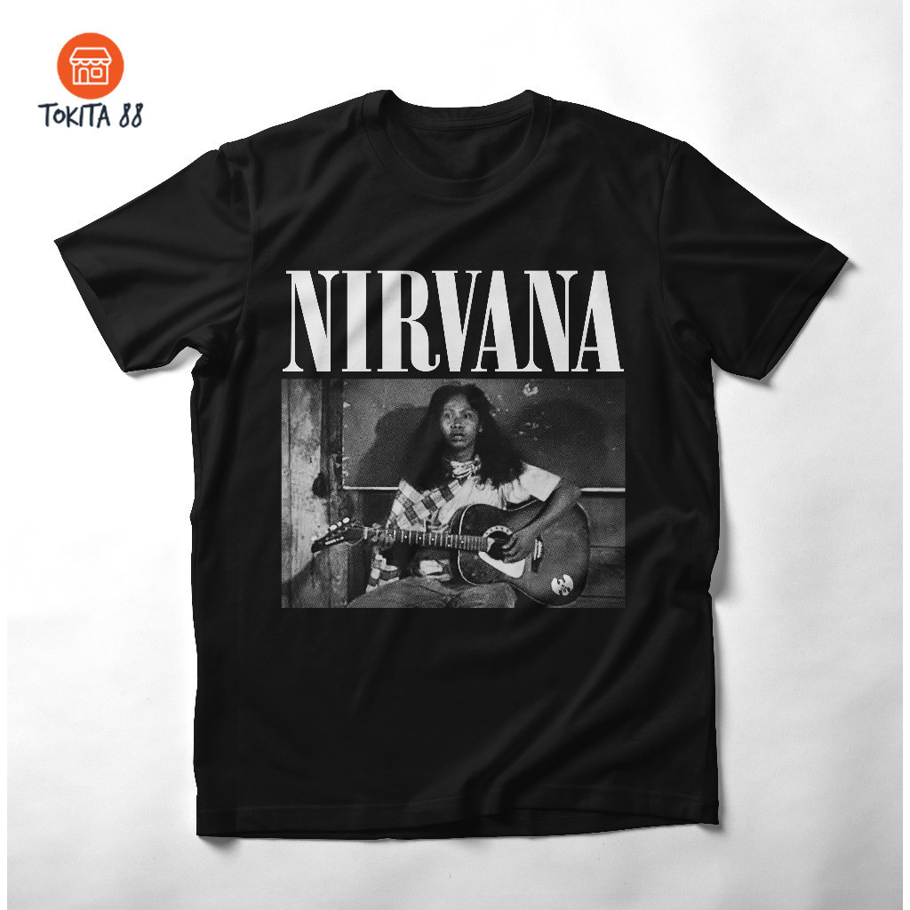 Kaos Distro NIRVANA MANDRA | Kaos Band | Kurt Cobain | Parodi Band & Film | BAJU MUSIK METAL ROCK Ka