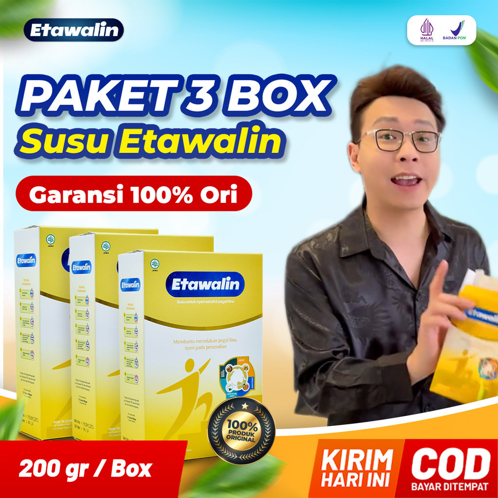 

3 Box Susu Etawalin – Susu Kambing Etawa Tingkatkan Kepadatan & Kesehatan Tulang Sendi Atasi Nyeri Sendi & Osteoporosis Asam Urat Rematik Reumatik Cocok Untuk Lansia Paket Anti Tulang Keropos