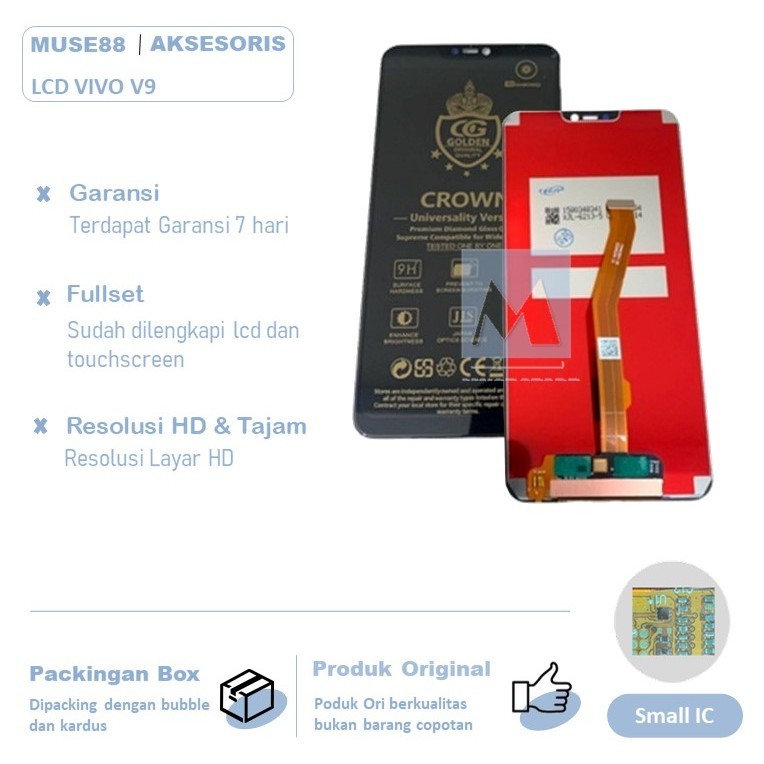 LCD TOUCHSCREEN VIVO V9 / V9 PRO / V9 YOUTH / Y85 / Y85A COMPLETE ORIGINAL FULLSET / LCD VIVO V9 / L