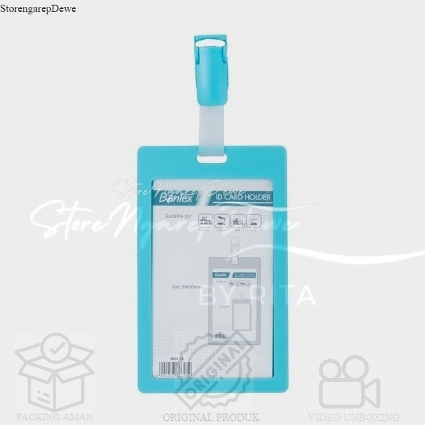 

ID CARD PORTRAIT + CLIP SKYBLUE BANTEX 8866 23 / NAME TAG barang original seperti gambar