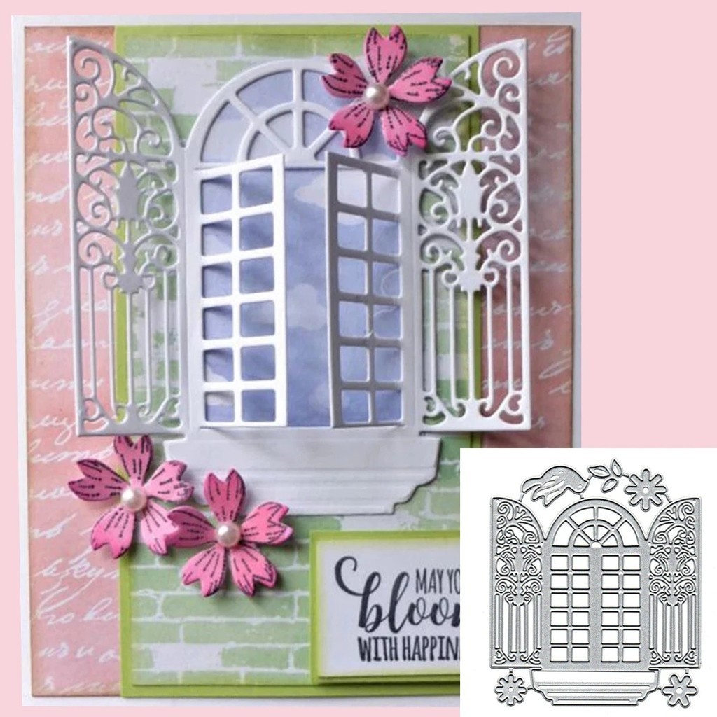 

Windows Metal Cutting Die Decorative Scrapbooking Craft Photo Album Paper Card Art DIY Embossing