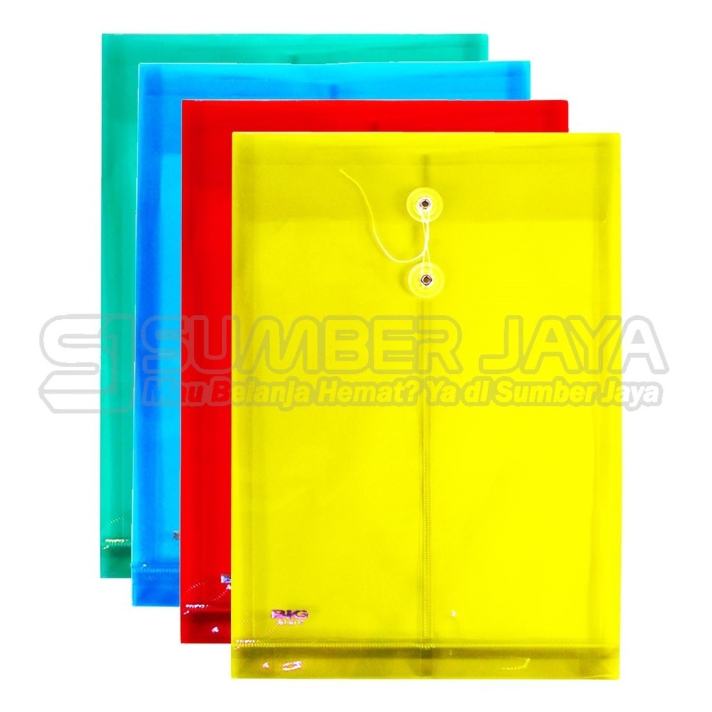 

Map Plastik Tali Big Transparan Data Bag Warna F4 Folio File Organizer