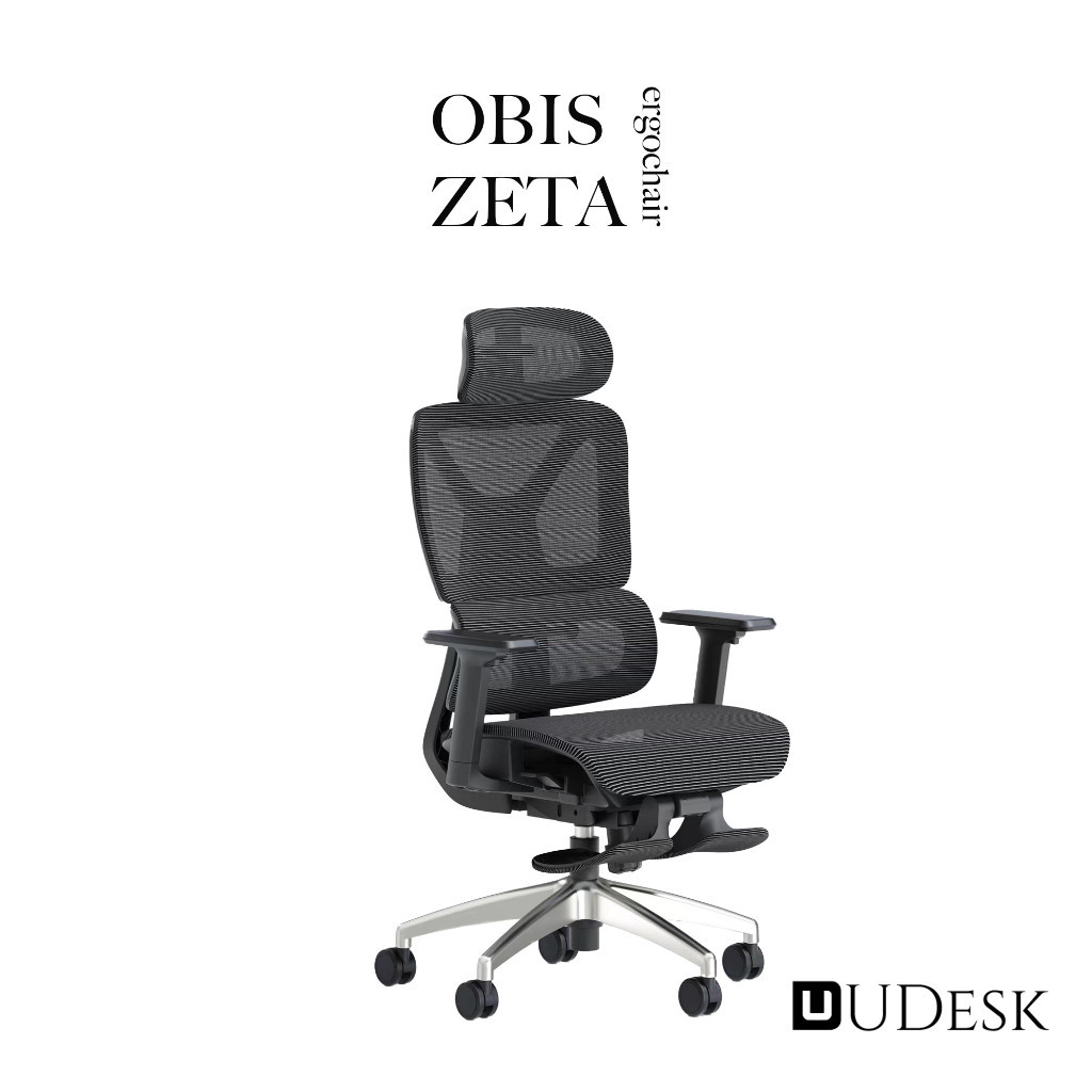 Obis Zeta Ergonomic Chair for Office and Gaming with footrest