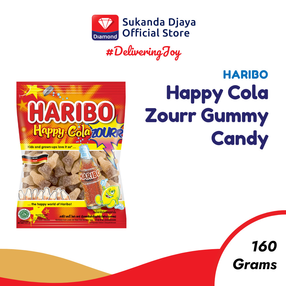 

Haribo Happy Cola Zourr Gummy Candy Permen 160 Gr