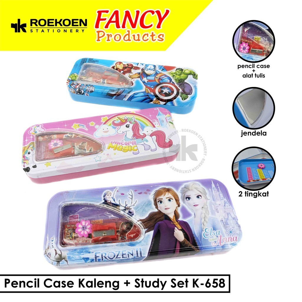 

Pencil Case Kaleng + Study Set K-658
