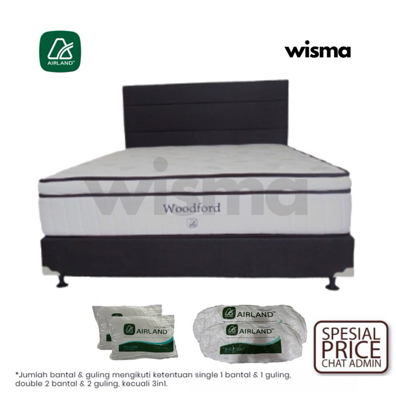 Kasur Latex Airland Woodford / Kasur Springbed Woodford / Kasur Woodford 90x200 120x200 160x200 180x