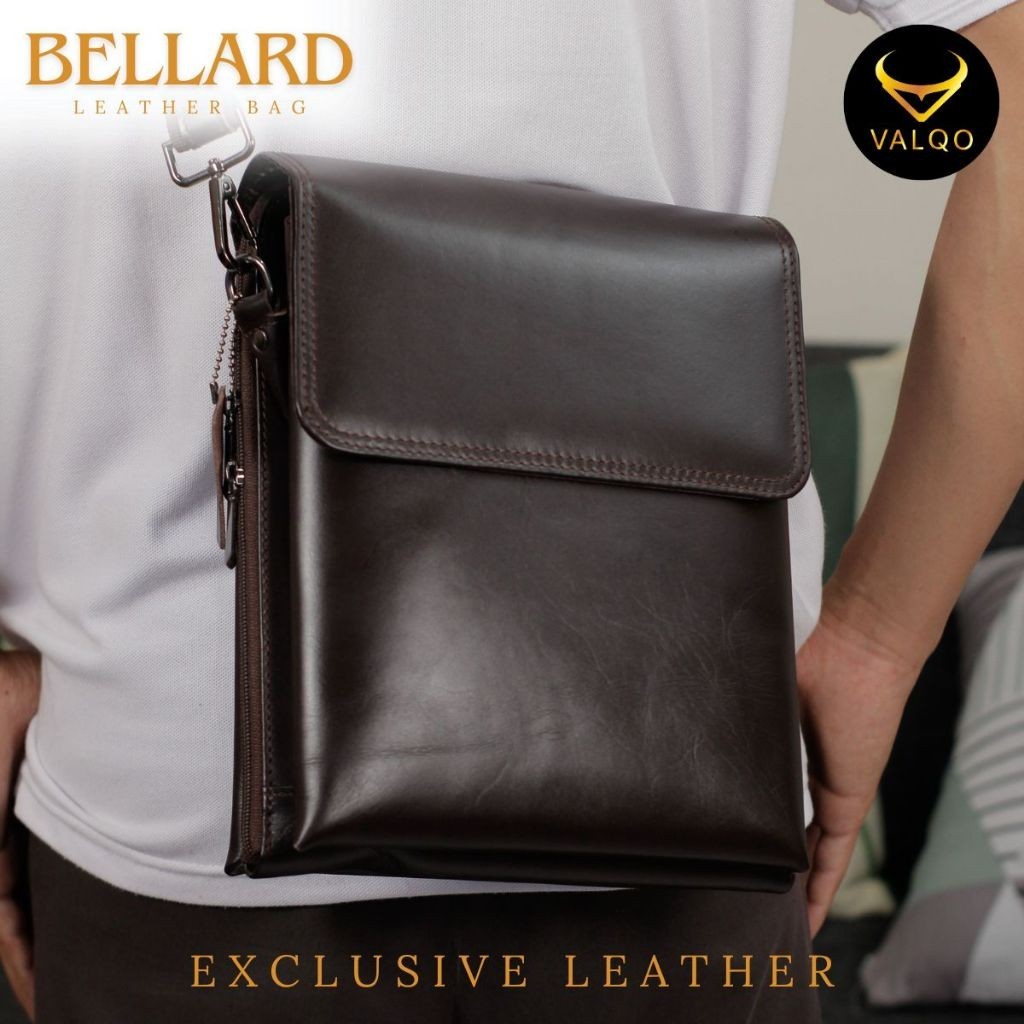 [VALQO] BELLARD Tas Kulit Sapi Slingbag Tas Selempang Tas Pria Laki Tas Tablet