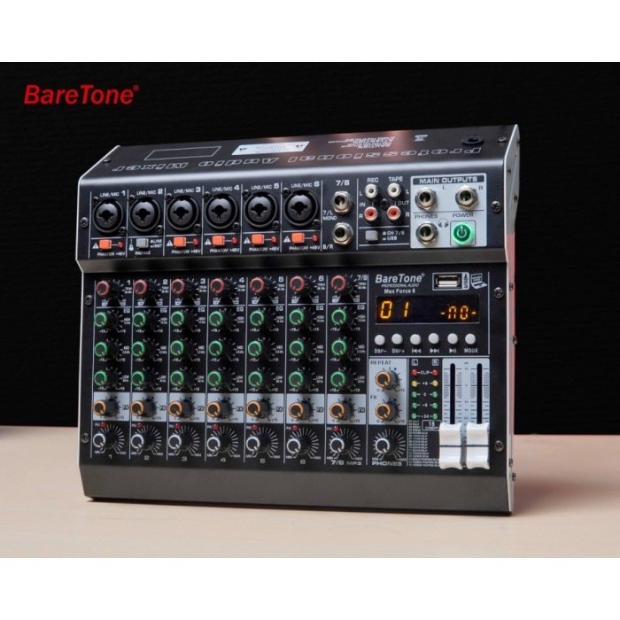 Mixer Audio BareTone Max Force 8 - Professional MIxer 8 channel / PROMO SPESIAL