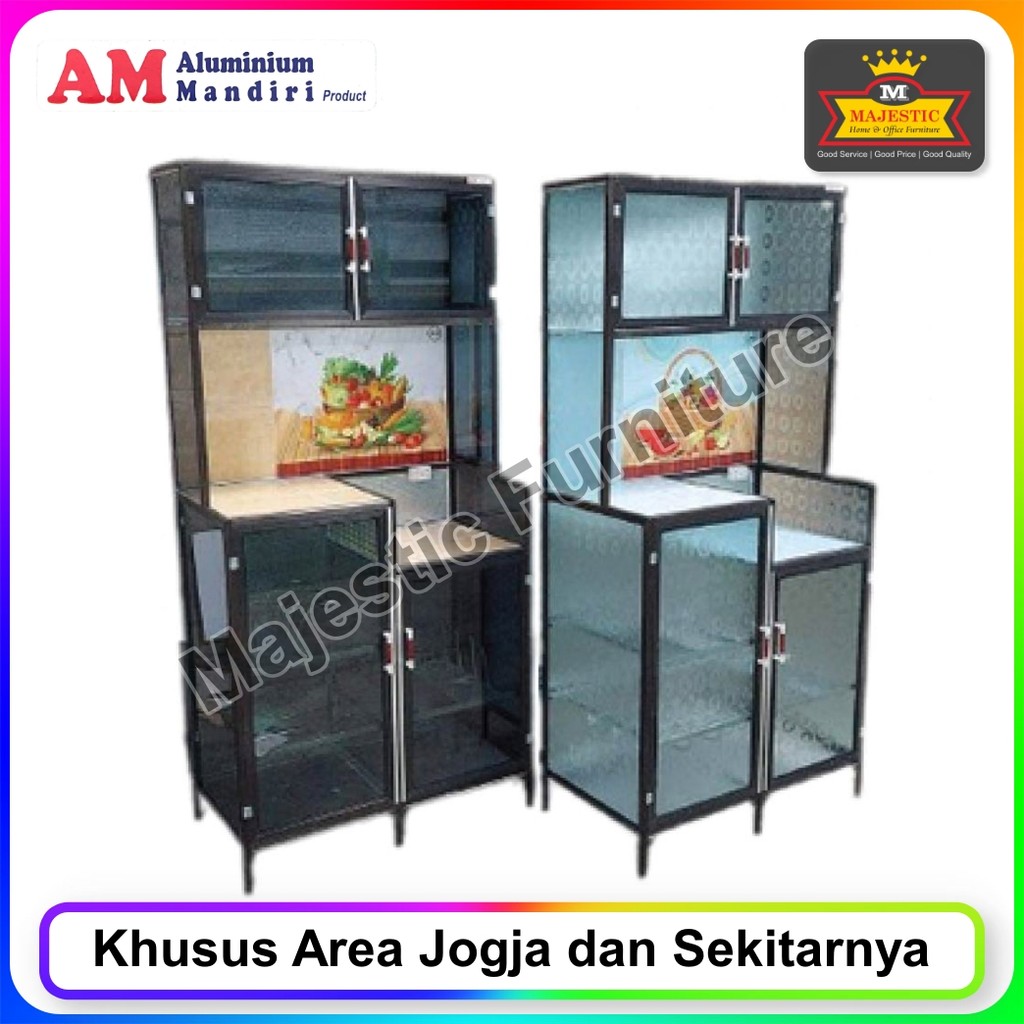 Rak Piring Alumunium Mandiri MJ 80 Coklat (Jogja)