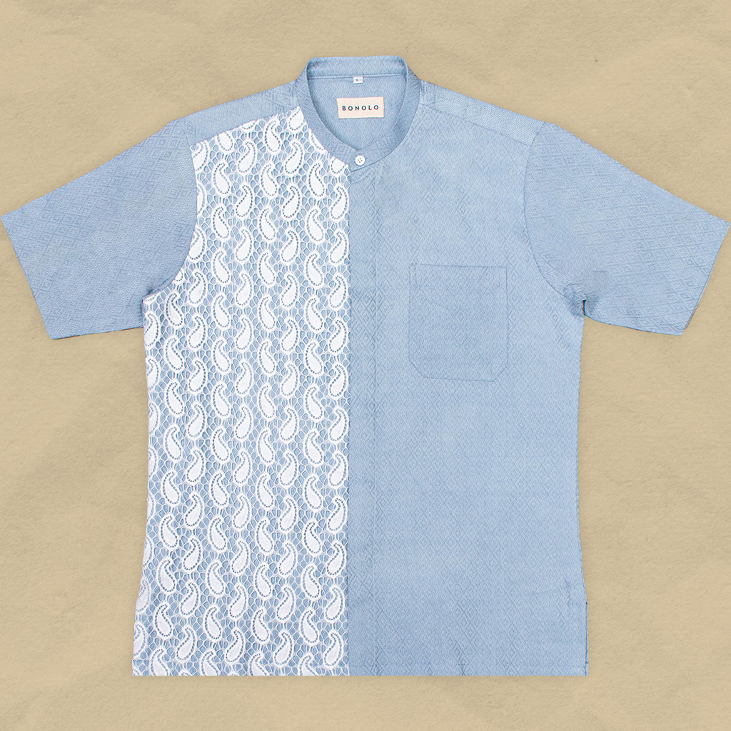 Rutisa - Bonolo Kemeja Tenun Lengan Pendek