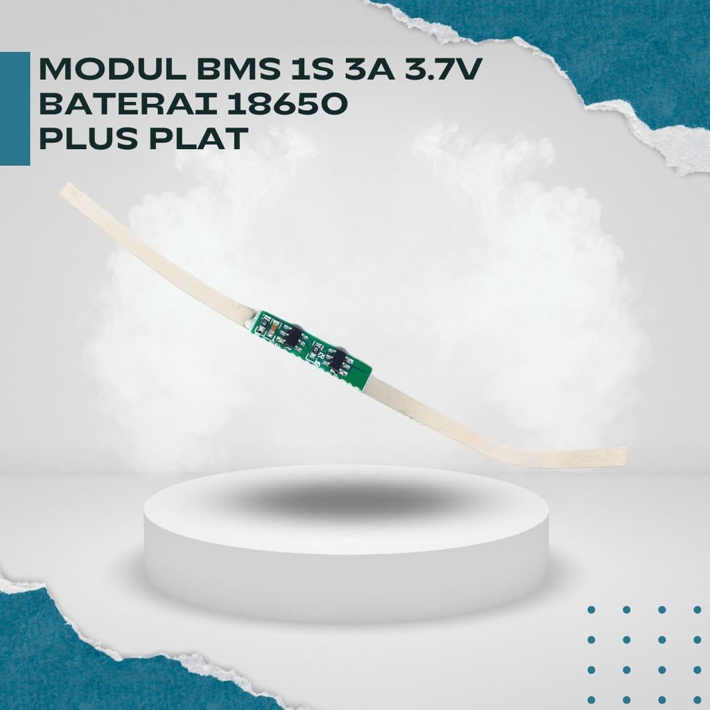 BMS 1S 3A 3.7V dengan Plat Nikel – Proteksi Baterai Lithium 18650