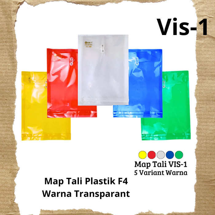 

Map Tali Vis-1 F4 Warna Polos Transparant Satuan