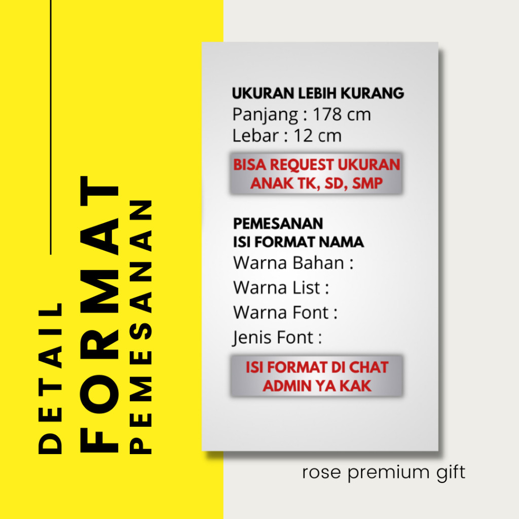 ( 1 HARI JADI) SELEMPANG WISUDA BLUDRU BORDIR KOMPUTER Selempang Wisuda