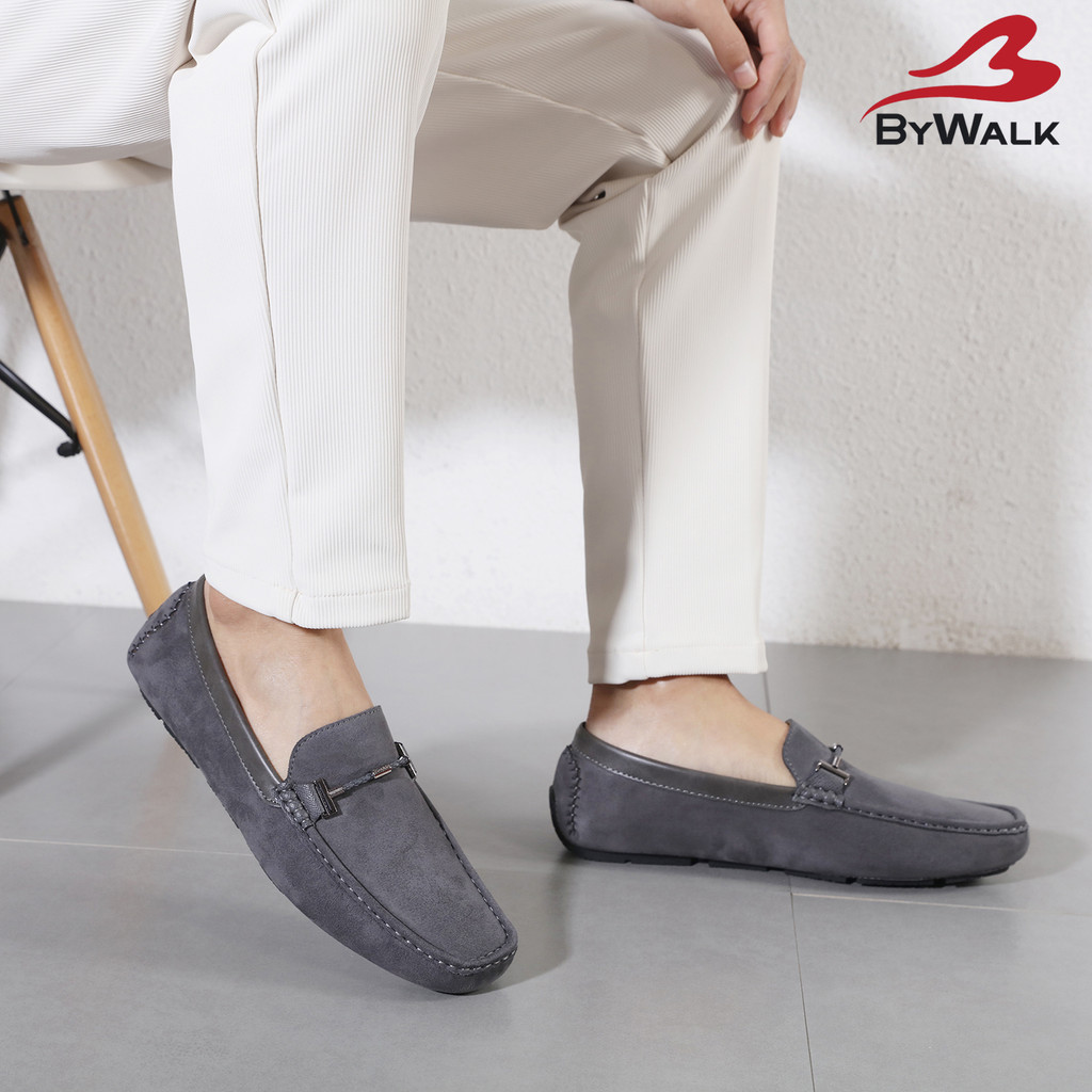 TERMURAH BYWALK CALCIO1 Sepatu Loafers Pria Formal Casual Moccasin Slip On Kerja Bludru Hitam