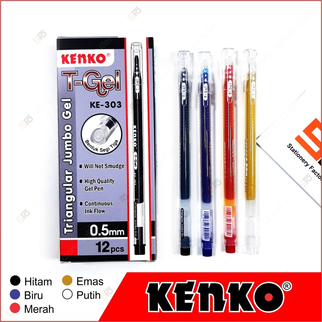 

Pen Kenko T-Gel KE-303 0.5mm - Codeline Stationery