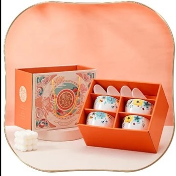 

[[BEST]]Terlaris Ceramic gift set with beautiful box hampers wedding gift - B