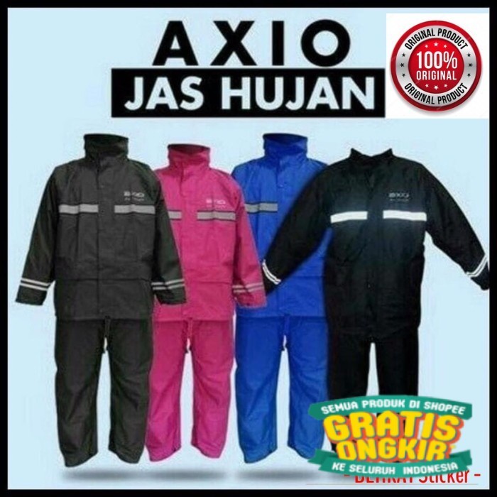 TPK/ORIGINAL JAS HUJAN AXIO EUROPE 882 SIZE S-XL - M, Hitam/ bsar jumbo mantel jashujan