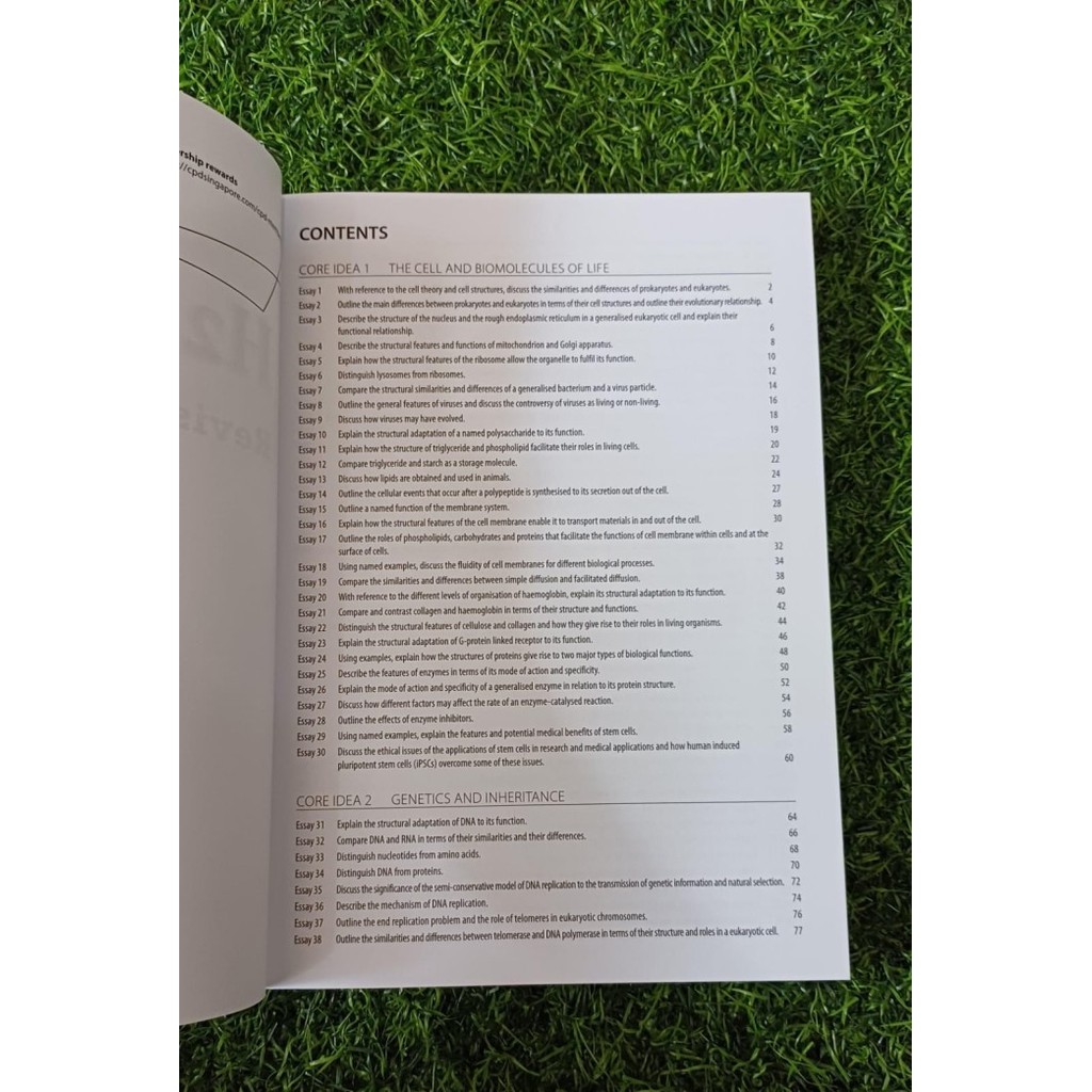 

Key Guide A-LEVEL H2 Biology revision via Essays