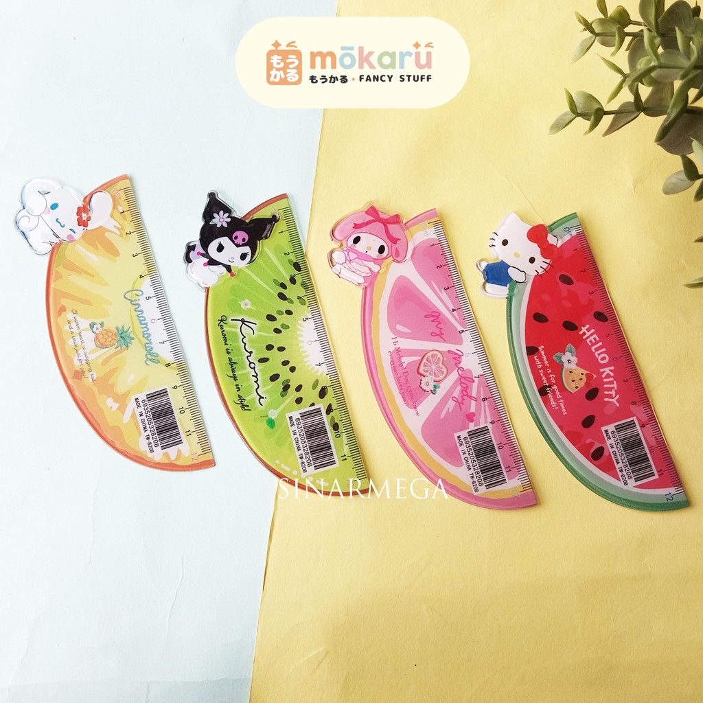 

Fancy Penggaris Fruit Karakter Sanrio 12cm TW-8208 Acrylic Mini Ruler
