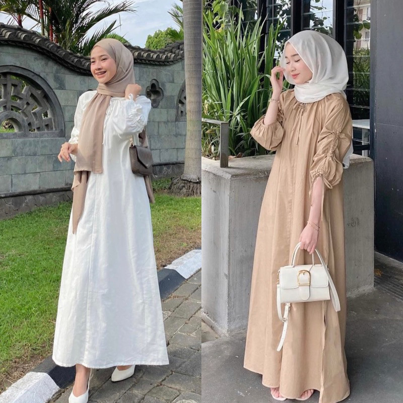SW32Q Lyla Linen Dress by Mariee dress linen dress putih gamis