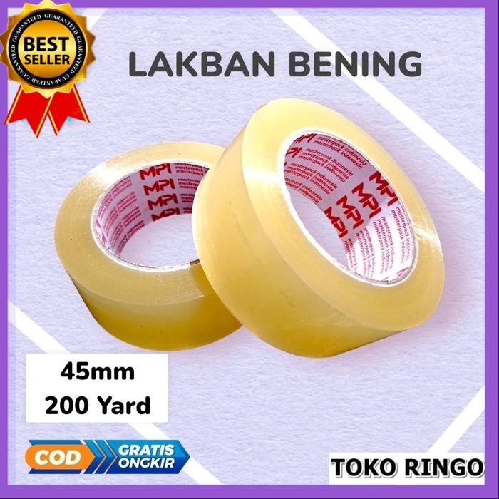 

Lakban bening MPI 45mm 200 yard isolasi clear tebal kuat 45 mm selotip